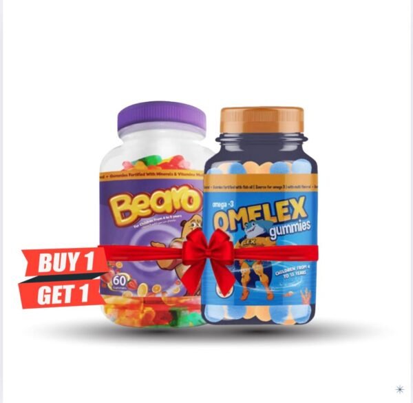 BEARO + Omelex FOR KIDS FOR CHILDREN FROM 4 TO 9 YEARS 60 GUMMIES 1+1 OFFER