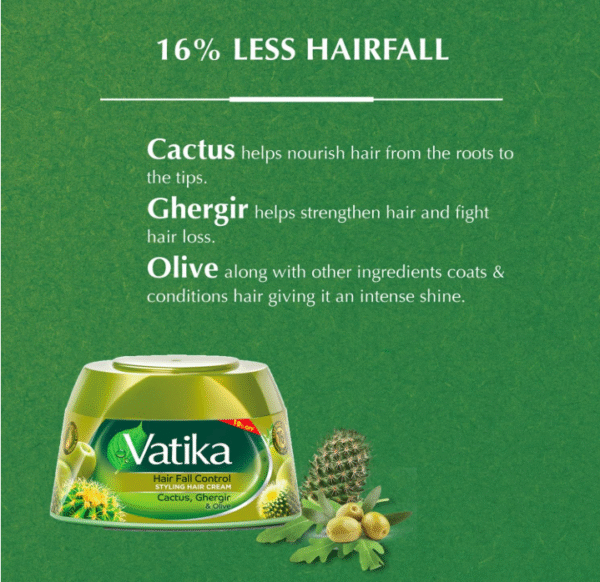 VATIKA OLIVE CACTUS HAIR CREAM 125ML - Image 2