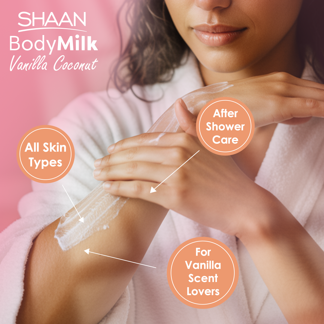 shaan Body Milk vanilla coconut 300ml - Image 3