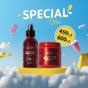 ماء الشعر كلاري 200 مل + كريم كلاري ليف إن 300 مل خصم
