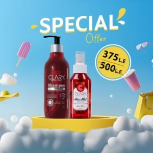 شامبو كلاري للشعر 300 مل + بخاخ شعر 200 مل خصم