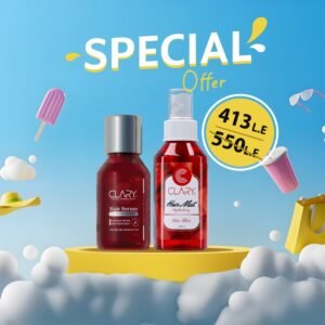 عرض على عطر الشعر كلاري 200 مل + سيروم الشعر كلاري 100 مل