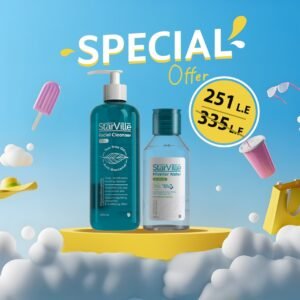 ماء ميسيلار ستارفيل 200 مل + جل منظف لحب الشباب ستارفيل 400 مل