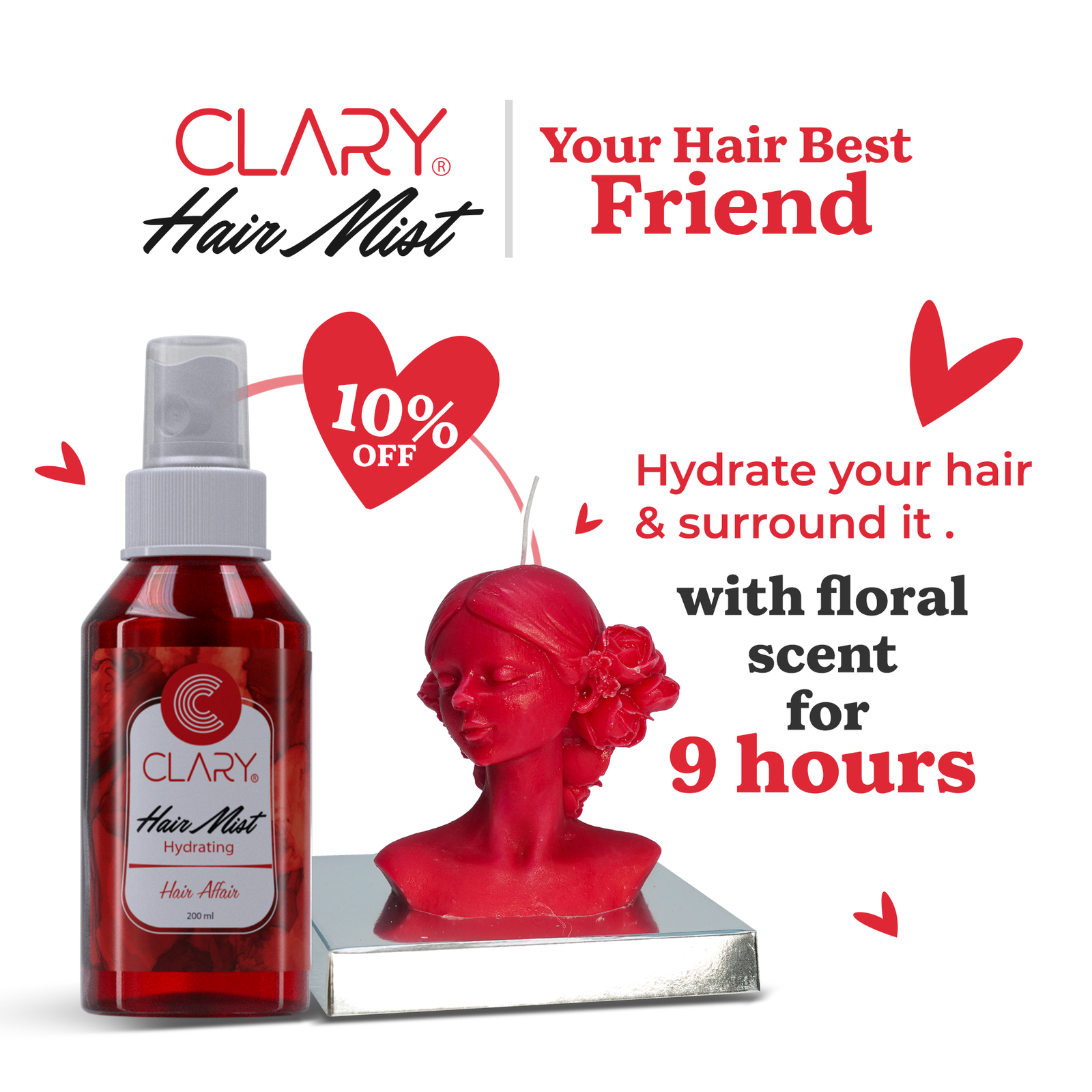 clary hair mist hydrating 200ml - Image 2