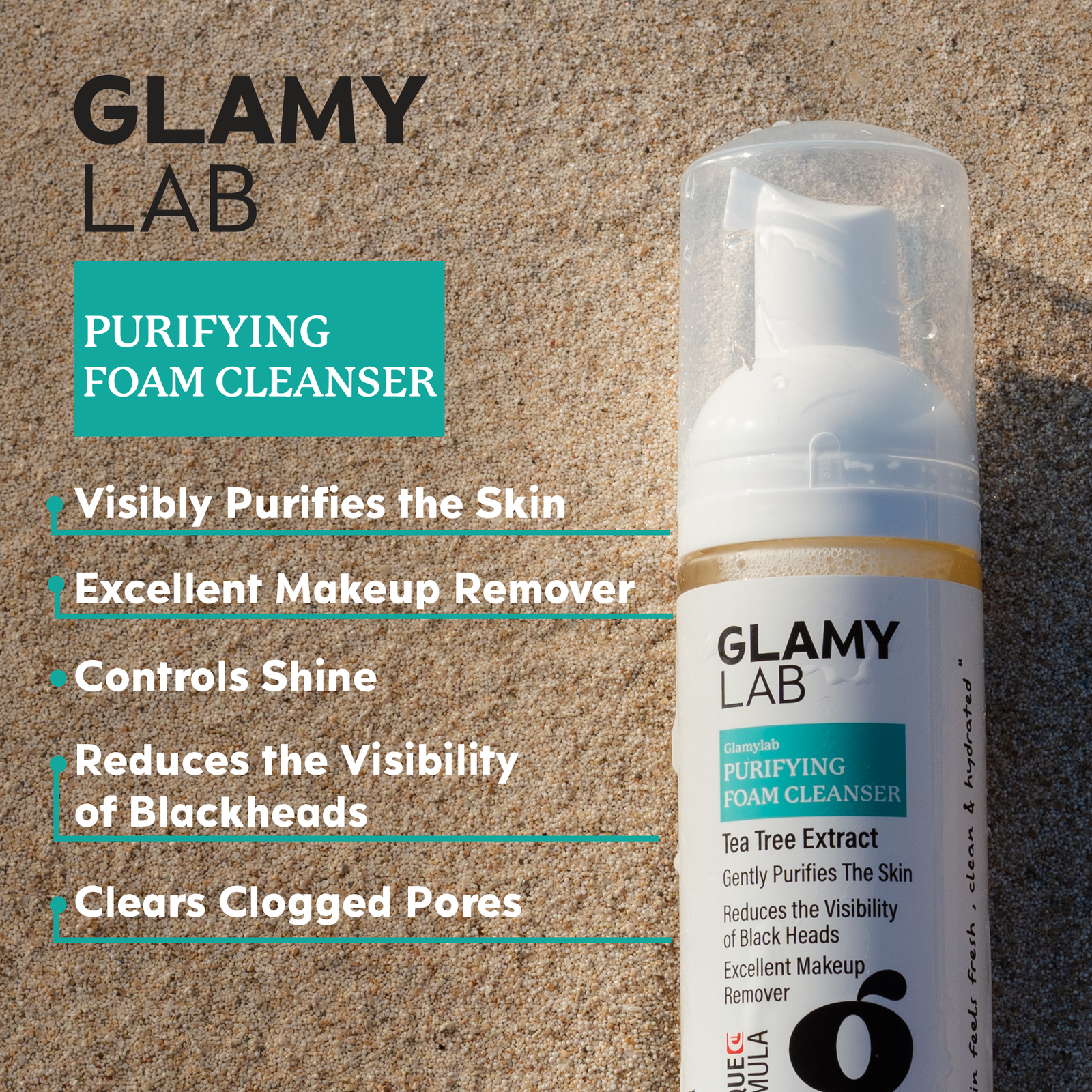 GLAMY LAB purifying foam cleanser 150ml - Image 2