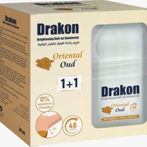 Drakon Oriental Oud Deodorant for Women, Roll On, 50 ml, Offer (1+1)