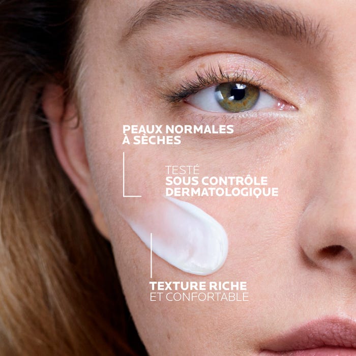 كريم لاروش بوزيه هيدرافاز إتش إيه - كريم مرطب غني - للبشرة العادية إلى الجافة، 40 مل - الصورة 2