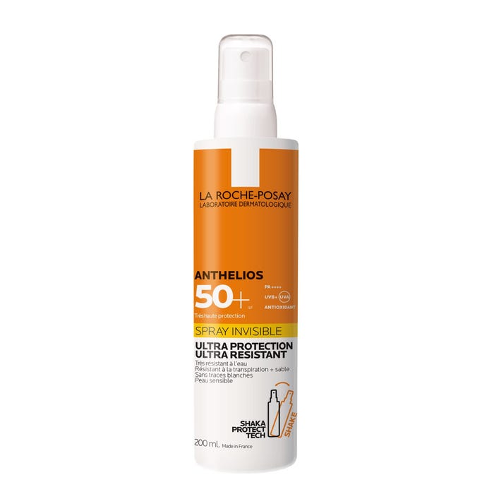 لاروش بوزيه أنثيليوس - بخاخ واقي شمس للجسم غير مرئي بمعامل حماية SPF50+ ومعطر، 200 مل