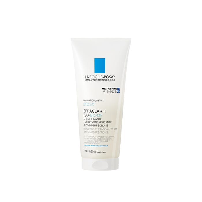 لاروش-بوزيه إيفاكلار إتش إيزو-بيوم (EFFACLAR H ISO-BIOME) - كريم منظف ومرطب وملطف للبشرة المعرضة لحب الشباب، 200 مل
