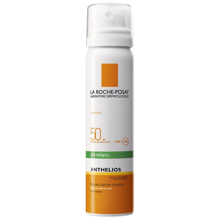 لاروش بوزيه أنثيليوس - رذاذ واقي شمس للوجه بعامل حماية SPF50+، غير مرئي ومضاد للمعان، 75 مل