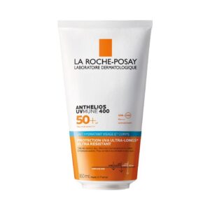 لاروش بوزيه أنثيليوس UVMUNE 400 - لوشن واقي شمس مرطب للوجه والجسم بمعامل حماية SPF50+ - للبشرة الحساسة والمعرضة للإكزيما (التأتبية)، 150 مل