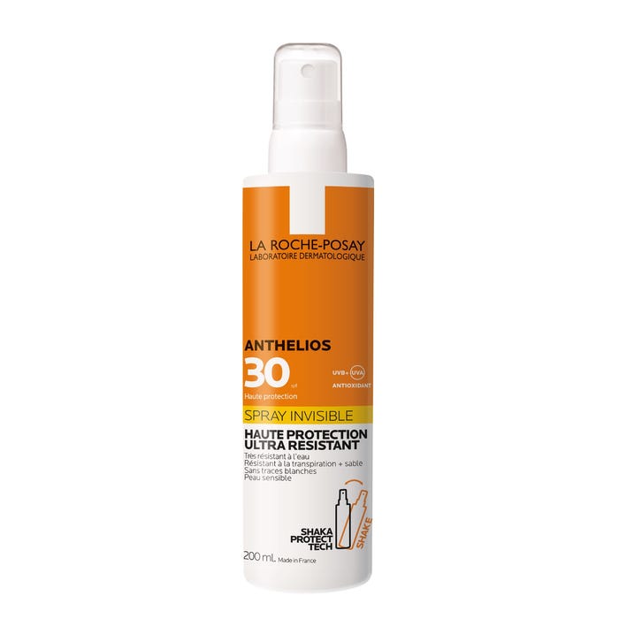 لاروش بوزيه أنثيليوس - بخاخ واقي شمس غير مرئي للجسم بمعامل حماية SPF30، سعة 200 مل