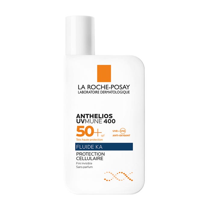لاروش بوزيه أنثيليوس UVMUNE 400 - سائل واقي شمس KA بمعامل حماية SPF50+، خالٍ من العطور، للوجه والجسم، 50 مل