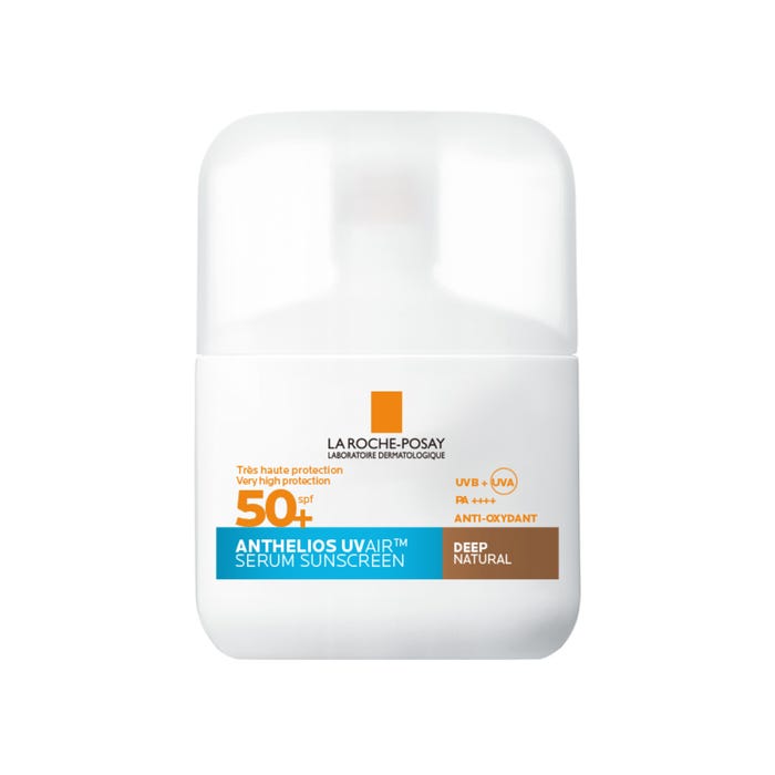 لاروش بوزيه أنثيليوس UVAIR - سيروم واقي شمس للوجه بمعامل حماية SPF50+ - لون داكن، 40 مل