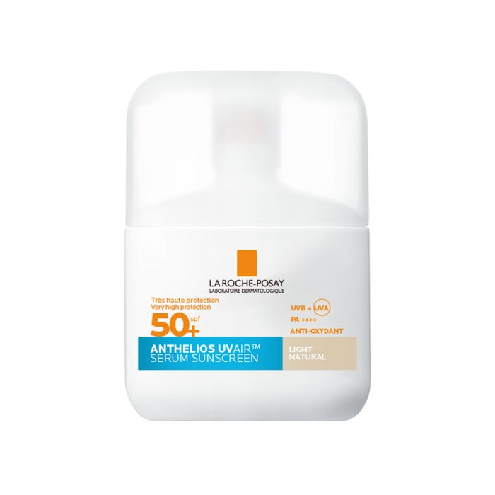 لاروش بوزيه أنثيليوس UVAIR - سيروم واقي شمس للوجه بمعامل حماية SPF50+ - لون خفيف، 40 مل