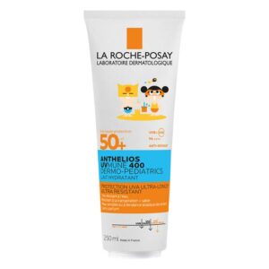 لاروش بوزيه أنثيليوس يو في مون 400 ديرمو-بيديا تريكس (Anthelios UV Mune 400 Dermo-Pediatrics) - لوشن واقي من الشمس للأطفال بمعامل حماية SPF50+، خالٍ من العطور - للبشرة الحساسة (الوجه والجسم)، 250 مل
