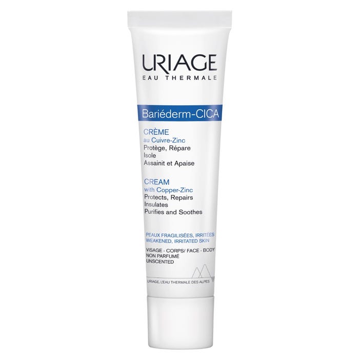 يورياج بارييديرم-سيكا (BARIÉDERM-CICA) - كريم مرمّم بالنحاس والزنك - للوجه والجسم - للبشرة الضعيفة والمتهيجة، 40 مل