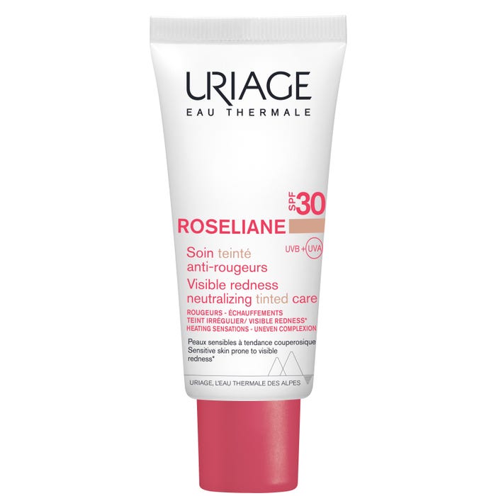يورياج روزيليان - مستحضر ملون لعلاج الاحمرار بمعامل حماية SPF30 - للوجه - للبشرة الحساسة المعرضة للوردية، 40 مل