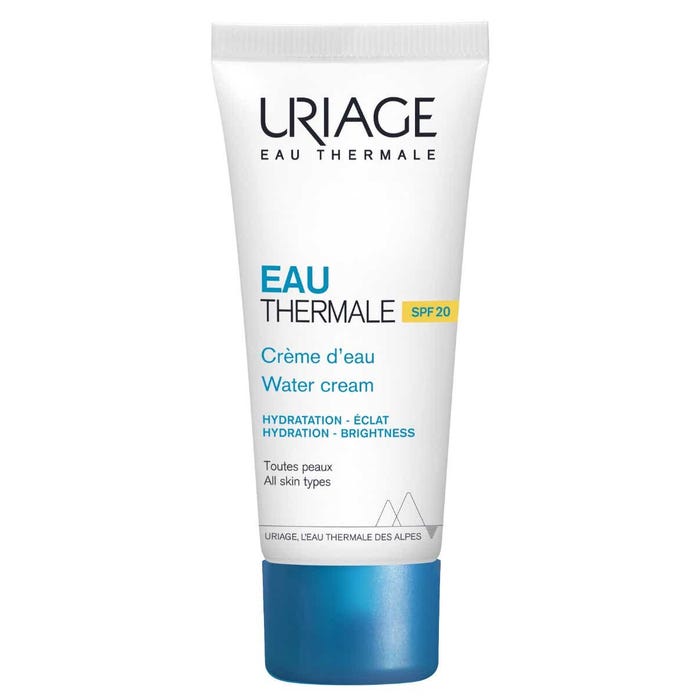 مياه يورياج الحرارية - كريم مائي مرطب بعامل حماية من الشمس SPF20 - الوجه - جميع أنواع البشرة، 40 مل