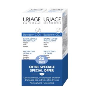 يورياج بارييديرم-سيكا (BARIÉDERM-CICA) - بلسم حماية للشفاه - للشفاه شديدة الجفاف والمتهيجة، عبوتان × 15 مل