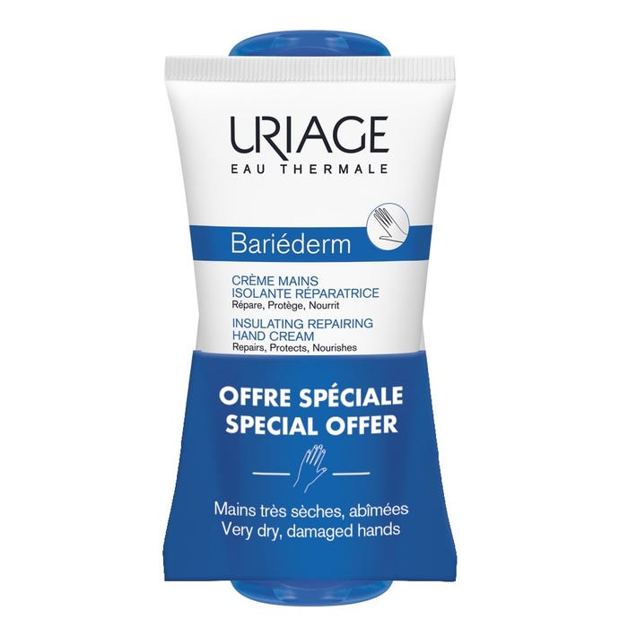 Uriage BARIÉDERM-CICA - Insulating Repairing Hand Cream - Very Dry Skin, 2x50ml