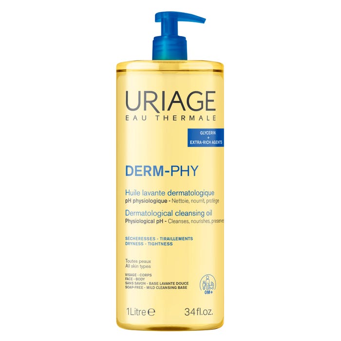 يورياج ديرم-في (DERM-PHY) - زيت منظف للبشرة - للوجه والجسم - لجميع أنواع البشرة - 1 لتر