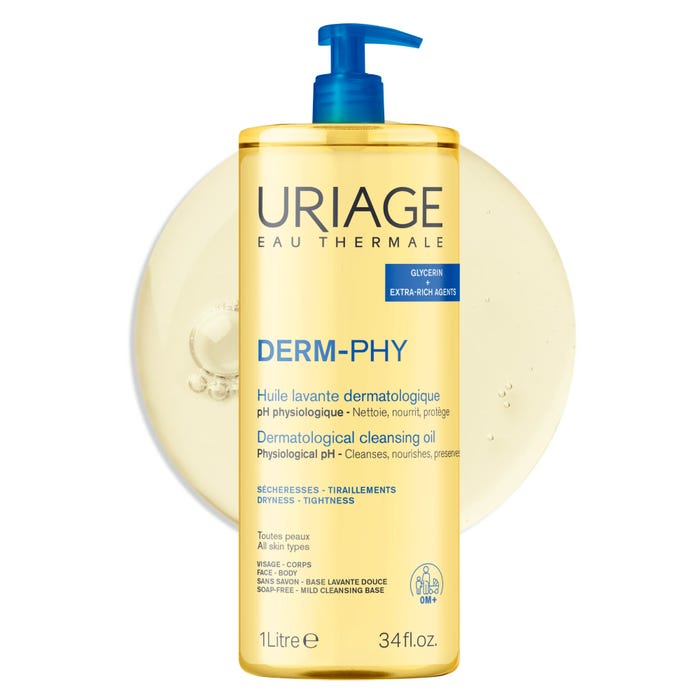 يورياج ديرم-في (DERM-PHY) - زيت منظف للبشرة - للوجه والجسم - لجميع أنواع البشرة - 1 لتر - الصورة 2