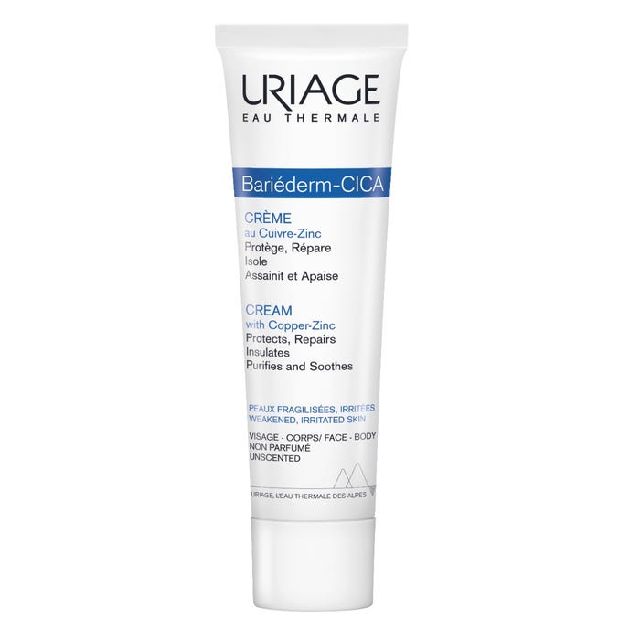 يورياج بارييديرم-سيكا (BARIÉDERM-CICA) - كريم مرمم بالنحاس والزنك - للوجه والجسم - للبشرة الهشة والمتهيجة، 100 مل