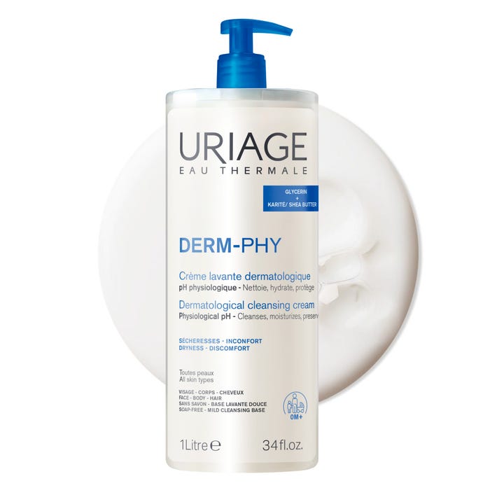 يورياج ديرم-في (DERM-PHY) - كريم منظف للبشرة - للوجه والجسم والشعر - لجميع أنواع البشرة - 1 لتر - الصورة 2
