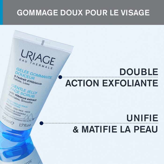 Uriage Gentle Exfoliating Jelly - Face - Normal to Dry Skin, 50ml - Image 3