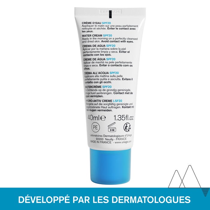 مياه يورياج الحرارية - كريم مائي مرطب بعامل حماية من الشمس SPF20 - الوجه - جميع أنواع البشرة، 40 مل - الصورة 4